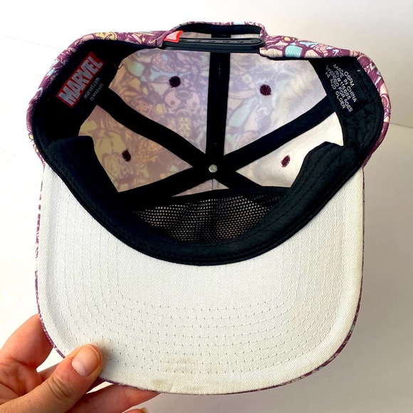 Marvel Character Collage Purple SnapBack Adjustable Back - Picture 9 of 9